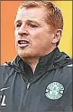  ??  ?? FURIOUS: Neil Lennon on touchline yesterday