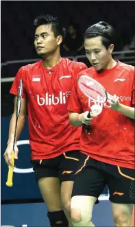  ?? PBSI ?? KEJAR JUARA BERDUA: Tontowi Ahmad/Liliyana Natsir kembali berpasanga­n saat berjuang di Indonesia Open pekan depan.