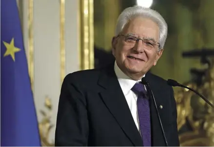  ?? foto VINCENZO LIVIERI ?? DIGNITÀ, DECORO (E PAZIENZA) Sergio Mattarella, 77 anni, XII presidente della Repubblica italiana. Il suo mandato scade nel 2022.