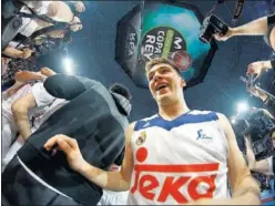  ??  ?? DE BLANCO. Luka Doncic, durante la reciente Copa de Vitoria.