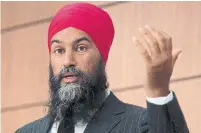  ?? ADRIAN WYLD THE CANADIAN PRESS ?? NDP Leader Jagmeet Singh said on Wednesday that he views the Rideau Hall incident as an episode of domestic terrorism.