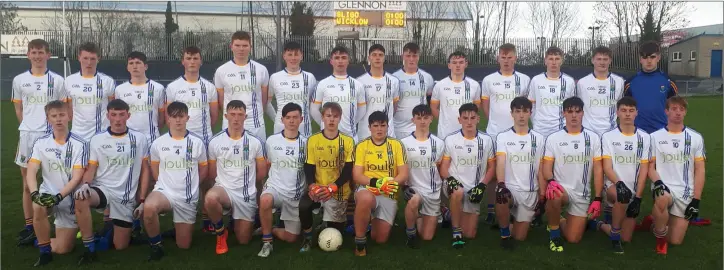  ??  ?? The Wicklow squad prior to the Fr Manning Cup final.