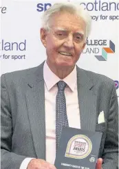  ?? ?? Honour Arthur Smith lifted the Community Coach of the Year and Dedication to Sport titles