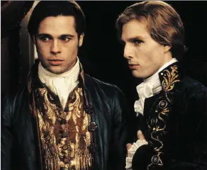  ??  ?? Brad Pitt and Tom Cruise in the lavish 1994 blockbuste­r Interview with the Vampire (Friday, BBC1, 10.45p.m.)