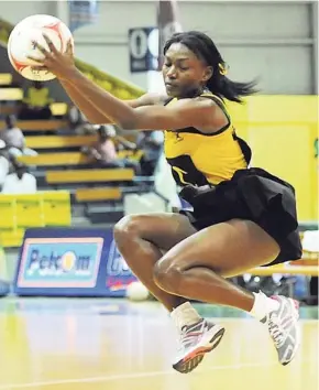  ??  ?? Jamaica’s centre Khadijah Williams.