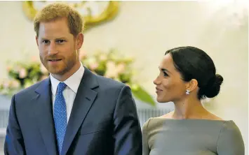  ??  ?? Prince Harry and wife Meghan Markle.
