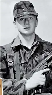  ??  ?? Serving his country: Philip Hodson as a young soldier and (inset) today