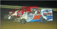  ?? RICH KEPNER - FOR DIGITAL FIRST MEDIA ?? Dave Dissinger (88) and Alex Yankowski duel at Big Diamond on Aug. 10.
