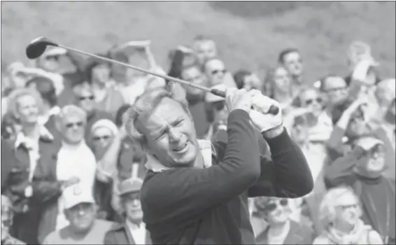  ?? ASSOCIATED PRESS FILE PHOTO ?? Arnold Palmer follows the flight of his shot at the Glenn Campbell Los Angeles Open in 1976.