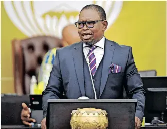  ?? African News Agency (ANA) | PHANDO JIKELO ?? MINISTER of Finance Enoch Godongwana delivered his maiden Budget Speech in the Good Hope chamber on Wednesday.