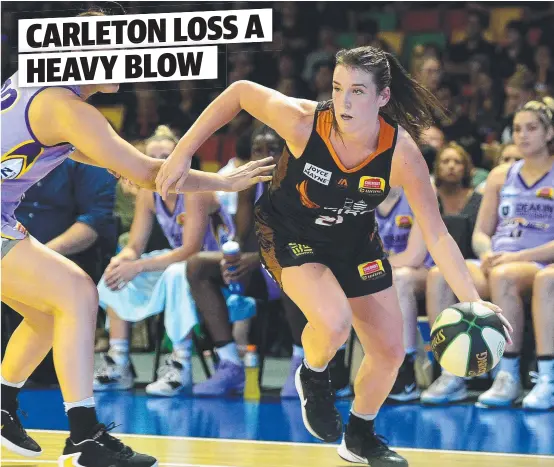 ?? Picture: MATT TAYLOR ?? PRECEDENCE: Canadian Bridget Carleton has played her final game for the Townsville Fire after being called up for national duty.