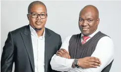  ?? Picture: Devin Lester ?? Founders of Zande Africa Siya Ntutela and Mdu Thabethe.