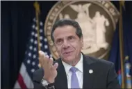  ?? MARY ALTAFFER—ASSOCIATED PRESS ?? New York Gov. Andrew Cuomo speaks to reporters during a news conference, Friday, Sept. 14, 2018, in New York.