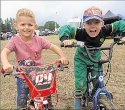  ??  ?? Fletcher Robinson and Jacob Lavington, both aged five