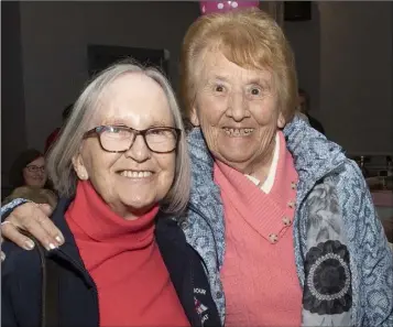  ??  ?? Breda Haughton and Kathleen Doyle at the Ladies Night for Tagoat Day Centre in Coast hotel, Rosslare.