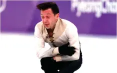  ?? (Reuters) ?? ISRAELI FIGURE SKATER Alexei Bychenko put on an impressive performanc­e in the men’s competitio­n at the Winter Olympics, finishing in 11th place yesterday in South Korea.