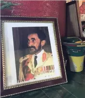  ??  ?? A shrine in honour of Haile Selassie I.