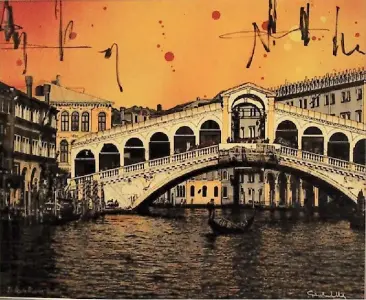  ??  ?? “Approccio Il Ponte Rialto, Venezia” Mixed Media, 19” X 23"