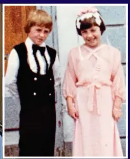  ??  ?? Childhood moment: Colm as a boy with his twin sister Collette, who predecease­d him