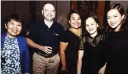  ??  ?? LEAR Corp’s Annabelle Abella, Gareth Hughes, Pie Sienes, Venus Labaya with CCMH’s Justine Climaco