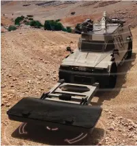  ??  ?? ISRAEL AEROSPACE Industries’ Counter Improvised Explosive Device and Mine Suite mobile system can locate and destroy improvised explosive devices and mines before troops reach them.