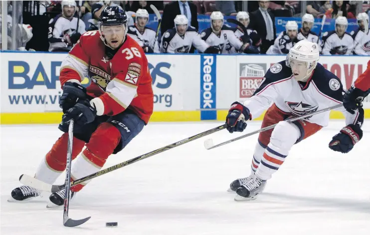  ?? — CP FILES ?? Former Florida forward Jussi Jokinen, left, signed a one-year deal with the Edmonton Oilers after the Panthers bought out his contract.