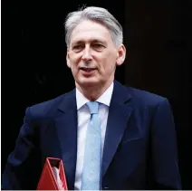  ??  ?? Britain’s Chancellor of the Exchequer Philip Hammond