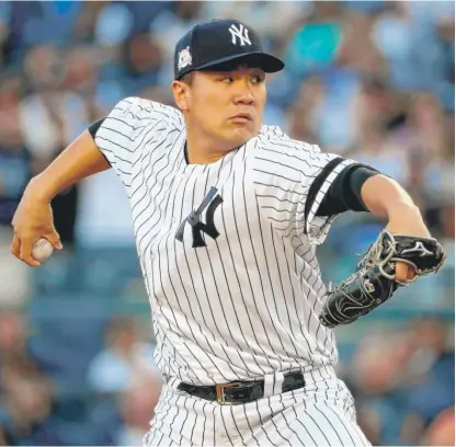  ?? | GETTY IMAGES ?? Yankees righty Masahiro Tanaka allowed no runs and three hits, struck out eight and walked one in seven innings.