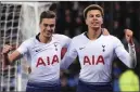  ??  ?? CELEBRATIO­N: Dele Alli (right)