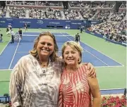  ??  ?? Sandra Hughes (right) and Mariaan De Swardt of SJH Properties viewed this year’s U.S. Open from the USTA President’s Box.