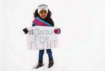  ?? Jake May / The Flint Journal-MLive.com via Associated Press ?? Flint resident Mari Copeny, 8, joined a rally last month shortly before attending U.S. House hearings in Washington and writing a letter requesting a presidenti­al visit to the city.