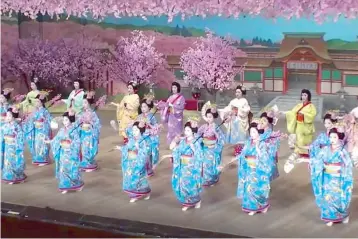  ??  ?? The Miyako Odori “cherry blossom” dance performanc­e of geiko and maiko held at the start of spring.