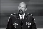  ?? ASSOCIATED PRESS ?? IN THIS JULY 18, 2016, FILE PHOTO, Milwaukee County, Wis., Sheriff David Clarke speaks at the Republican National Convention in Cleveland. Clarke says he’s taken a job as an assistant secretary in the Homeland Security Department.