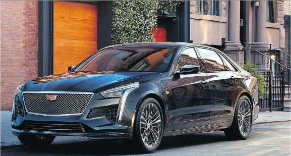  ??  ?? In a first for Cadillac, the 2019 CT6 V-Sport features a 10-speed automatic transmissi­on that is a high-torque version of the Camaro ZL1’s Hydra-Matic unit.