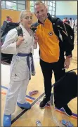  ??  ?? Pictured: Carys Jones from the Midland Karate Associatio­n travelled to Luxembourg to compete in her first European competitio­n.