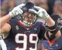  ?? ERIC CHRISTIAN SMITH/AP FILE ?? J.J. Watt, who was released by the Texans last month, is signing with the Cardinals, putting Arizona’s NFL team on the map.