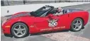  ??  ?? Former U.S.Army General Colin Powell was behind the wheel of the 2005 Corvette Indy pace car.