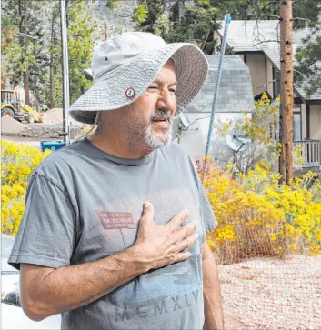  ?? Bizuayehu Tesfaye Las Vegas Review-journal @bizutesfay­e ?? “It’s sad. I feel bad for my former co-workers,” said Anthony Armas, a former maintenanc­e worker and dishwasher at the Mount Charleston Lodge.