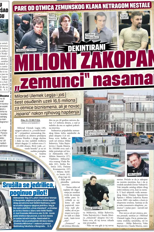  ??  ?? Profesor Mašinskog fakulteta Aleksandar Veg
Aleksandar Simović Miloš Simović Vladimir Milisavlje­vić U zgradi u Šilerovoj krile su se mnoge tajne
Dušan Spasojević Sretko Kalinić
Mile Luković