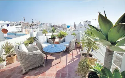  ??  ?? User-generated reviews can help locate a great place in the heart of town — such as this hotel rooftop in Tangier.