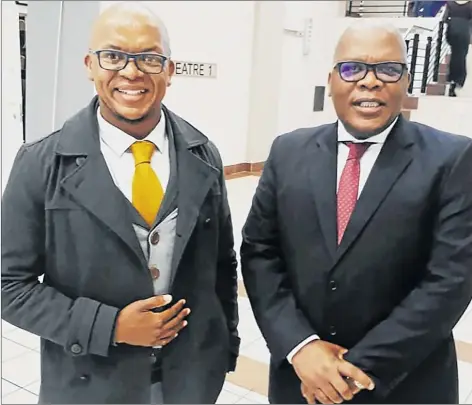  ??  ?? IN THE POUND SEATS: Screenshot pictures of Buffalo City Metro Municipali­ty mayor Xola Pakati, right, and Aphiwe Nkosimbini from Nkosimbini’s Instagram account