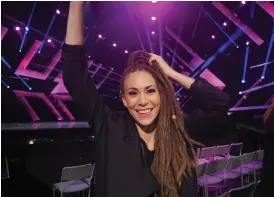  ?? Bild: JOHAN HAMMERBY ?? VINNARE. Mariette tackar sina fans runt om i Eurovision-världen efter vinsten.