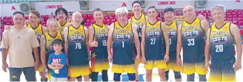  ?? MANNY VILLARUEL ?? Chester Cokaliong and his team under coach Mark Tallo pose for posterity after winning their season-opening match in CECABA’s 17th Dr. Chen Lieh Fu Memorial Cup on Sunday, February 25, at the Cebu Coliseum.