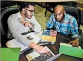  ?? SALWAN GEORGES/WASHINGTON POST ?? Tarig Elhakim, left, won the green card lottery. His roommate, Abdelsalam Khalafalla, entered this year’s drawing.