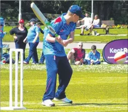  ??  ?? Harry playing cricket for Kent Spitfires