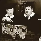  ??  ?? Back to basics: Stan Laurel and Oliver Hardy in A Chump at Oxford (1939)