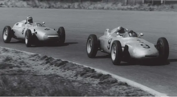  ??  ?? Above Hans Herrmann and the Type 787, competing in the 1961 F1 Dutch Grand Prix