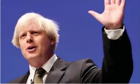  ?? Photograph: Graeme Robertson/The Guardian ?? Boris Johnson speaks at the Conservati­ve party conference in 2007.