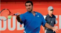  ?? — AFP file ?? Wild card Mohammed Al Ghareeb of Kuwait came close to winning a set against Roger Federer in Dubai in 2006.