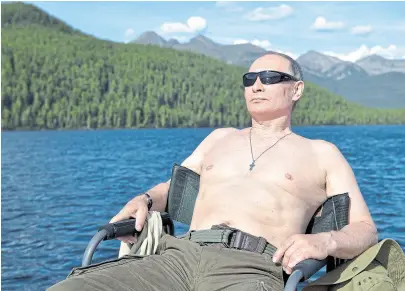  ?? Alexei nikolsy/afp ?? Putin, de vacaciones en Tuva, en el sur de Siberia, en 2017